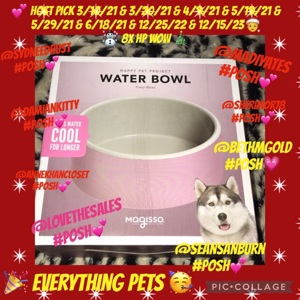 Magisso Pink Cooling Water bowl Large cozy rose New